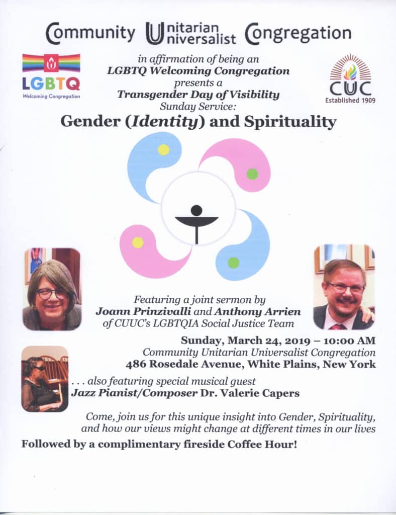Gender and Spirituality flyer