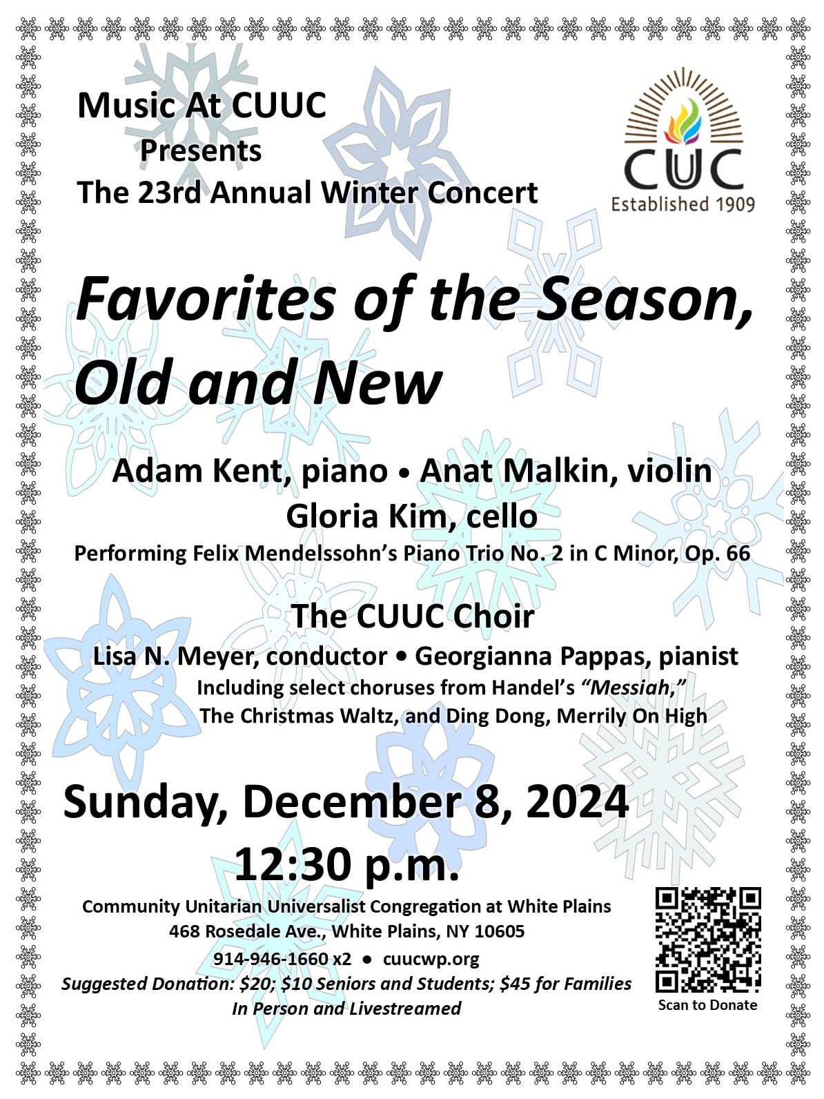 CUUC Dec. Winter concert